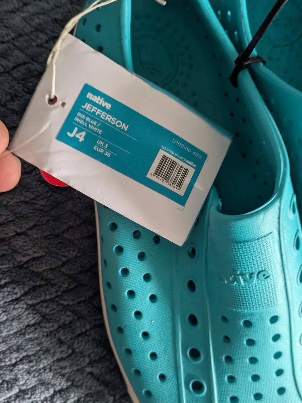 Native Teal Slip-Ons for Kids